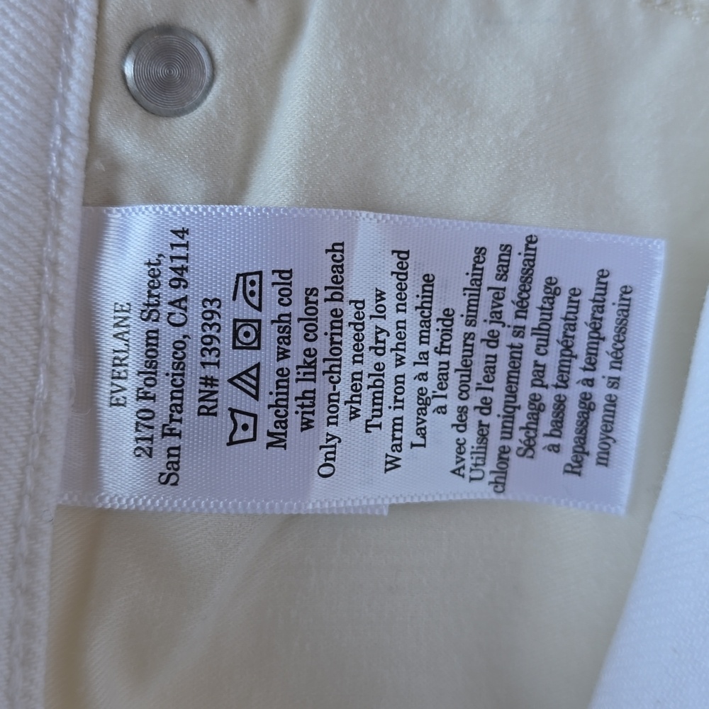 NWOT, Everlane, The Way-High Slim Jean, White, Women's 27S - Picture 13 of 16